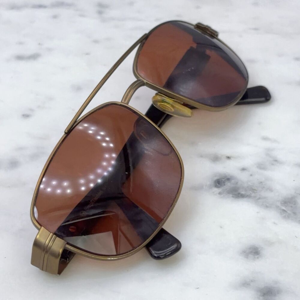 Sergio Tacchini ST 1060-S T8060-S-P Large Bronze Gold Sunglasses Frames Only 140 - Picture 3 of 10